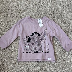 GAP Kids' Pink Moana Graphic Long Sleeve Top